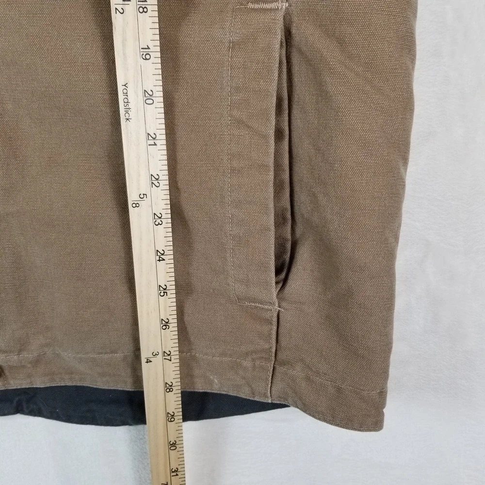 Carhartt Hooded Vest Mens‎ Large Brown Sherpa Lined Duck Canvas 100114 903